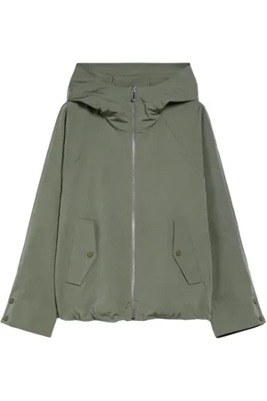 pennyblack Jassen, Dames, Groen, M, Polyester, Technische waterafstotende jas met capuchon