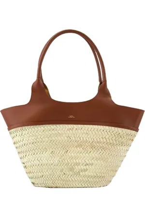 A.P.C. Tassen, Dames, Bruin, ONE Size, Leer, Leather handbags