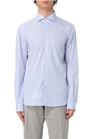 FAY Overhemden, Heren, Blauw, XL, Katoen, Elegante Blauwe Overhemd