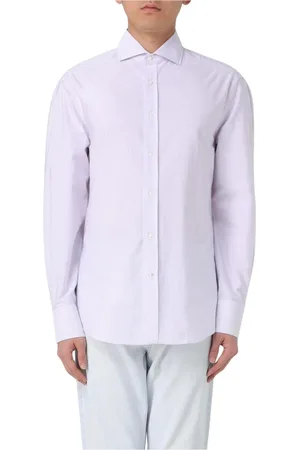 Brunello Cucinelli Overhemden, Heren, Blauw, XL, Katoen, Klassiek Blauw Herenoverhemd