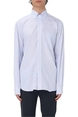 corneliani Overhemden, Heren, Blauw, XL, Katoen, Blauw Overhemd met Lange Mouwen
