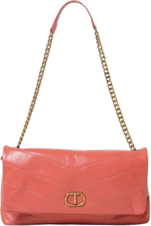 Twin-Set Tassen, Dames, Rood, ONE Size, Gewatteerde Leren Crossbody Schoudertas