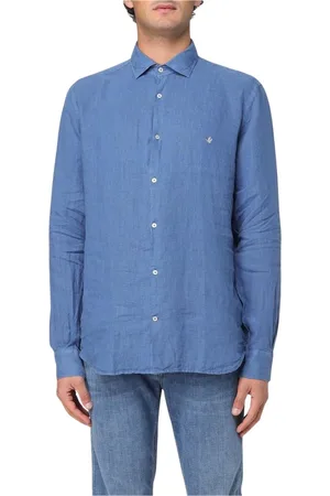 BROOKSFIELD Overhemden, Heren, Blauw, 5Xl, Denim, Casual Denim Overhemd Moderne Stijl