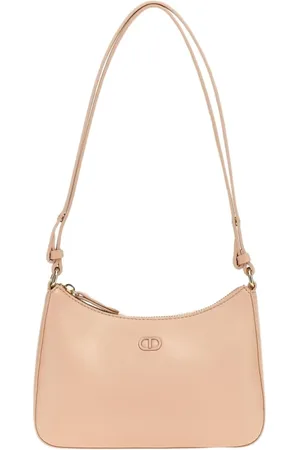 Twin-Set Tassen, Dames, Roze, ONE Size, Leer, Roze Leren Schoudertas