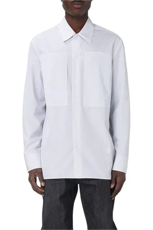 Jil Sander Overhemden, Heren, Wit, 2Xl, Katoen, Multicolor Gestreept Katoenen Overhemd
