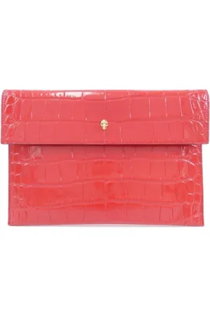 Alexander McQueen Pre-owned, Dames, Rood, ONE Size, Tweedehands leren handtassen