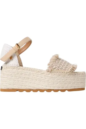 Stella McCartney Schoenen, Dames, , 36 EU, Jute, Fringe Detail Espadrille Sandalen