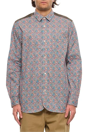 JUNYA WATANABE Overhemden, Heren, Veelkleurig, S, Katoen, Kleurrijk Paisley Katoenen Overhemd
