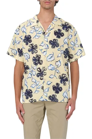 Paul Smith Overhemden, Heren, Veelkleurig, XL, Linnen, Gele Bloemen Linnen Overhemd