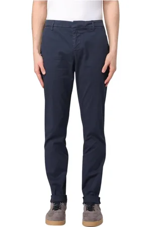 Dondup Broeken, Heren, Blauw, W29, Witte Straight-Leg Chinos Broek