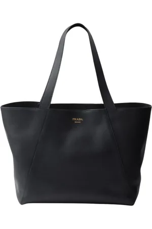Prada Tassen, Heren, Zwart, ONE Size, Zwarte Gestructureerde Tote Tas