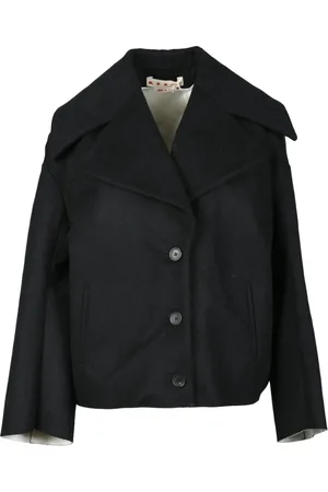 Marni Jassen, Dames, Zwart, S, Wol, Wolmix Cashmere Jas
