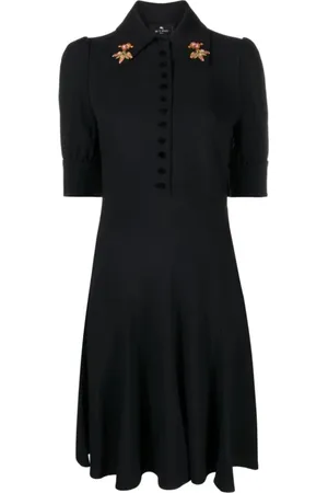 Etro Kleedjes, Dames, Zwart, M, Overhemdjurk