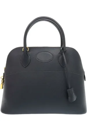 Hermès Pre-owned, Dames, Blauw, ONE Size, Leer, Tweedehands leren handtassen