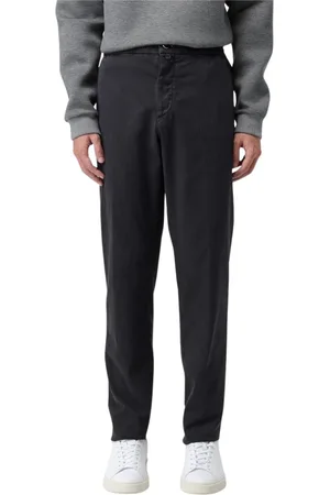 Kiton Broeken, Heren, Zwart, W32, Klassieke zwarte relaxte broek