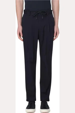 Manuel Ritz Broeken, Heren, Blauw, XL, Blauwe Broek met Koordtaille Stijlvol