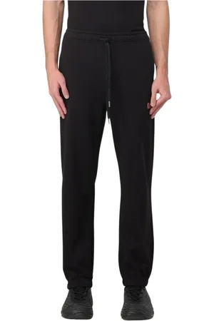 VERSACE Broeken, Heren, Zwart, 2Xl, Katoen, Zwarte Casual Comfortabele Broek