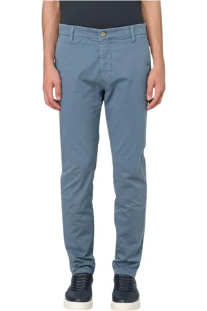Jeckerson Broeken, Heren, Blauw, W28, Stijlvolle Casual Straight-Leg Broek