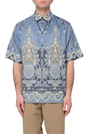 Etro Overhemden, Heren, Veelkleurig, L, Zijden Paisley Shirt