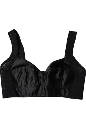 Dolce & Gabbana Ondergoed, Dames, Zwart, S, Nylon, Zwarte Nylon Balconcino Beha Ondergoed