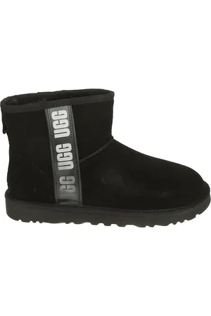 UGG Schoenen, Dames, Zwart, 37 EU, Suède, Klassieke Zwarte Enkellaars