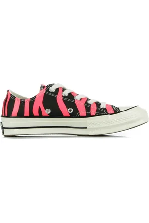 Converse Schoenen, Heren, Veelkleurig, 43 EU, Zwarte Lage Sneakers Racer Pink