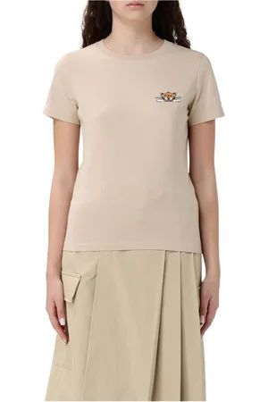 Kenzo Tops, Dames, , L, Katoen, Tijger Grafische Tee Stijlvol Korte Mouw