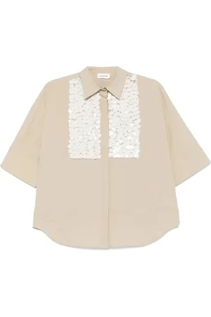 P.A.R.O.S.H. Blouses & Shirts, Dames, , S, Katoen, Stijlvolle Katoenen Overhemd