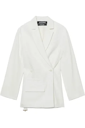 Jacquemus Jassen, Dames, Wit, 3Xs, Leer, Tibau Jacket