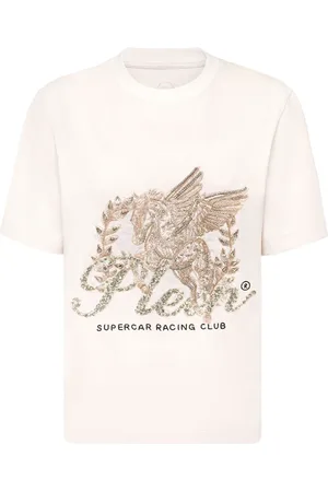 Philipp Plein Tops, Dames, , S, Katoen, Casual Katoenen T-shirt