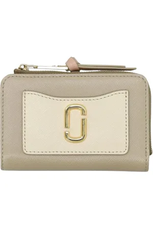 Marc Jacobs Accessoires, Dames, Groen, ONE Size, Leer, Mini Portemonnee met Ritssluiting