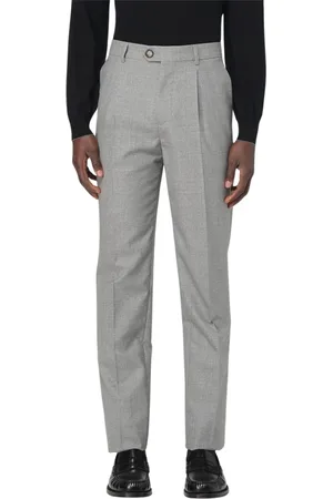 Brunello Cucinelli Broeken, Heren, Grijs, M, Wol, Elegante Wollen Plooirok
