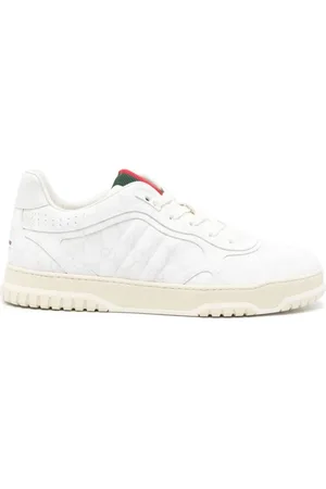 Gucci Schoenen, Heren, Wit, 39 EU, Katoen, Re-Web Sneakers