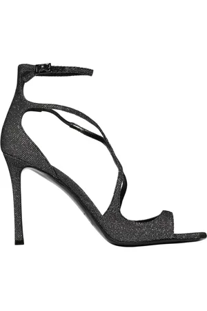 Jimmy Choo Schoenen, Dames, Zwart, 38 1/2 EU, Zwarte Glitter Stiletto Hakken