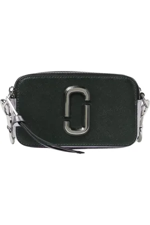 Marc Jacobs Tassen, Dames, Groen, ONE Size, Leer, Grijze Mini Cameratas