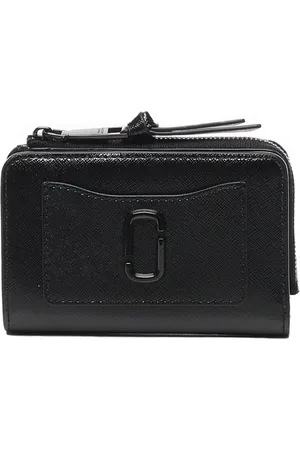 Marc Jacobs Accessoires, Dames, Zwart, ONE Size, Zwarte Portemonnee met Logopatch
