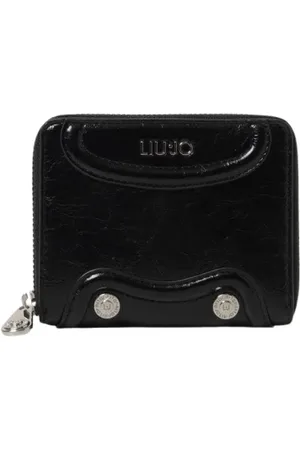 Liu Jo Accessoires, Dames, Zwart, ONE Size, Elegante Zip Around Portemonnee Compact Ontwerp
