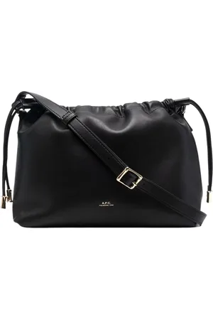 A.P.C. Tassen, Dames, Zwart, ONE Size, Leer, Schoudertas