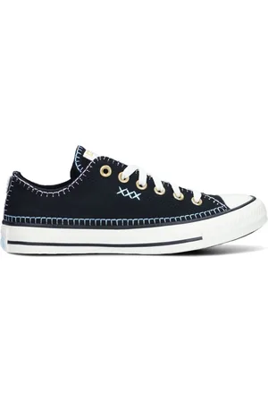 Converse Schoenen, Dames, Zwart, 36 EU, Crafted Stitching Lage Sneakers