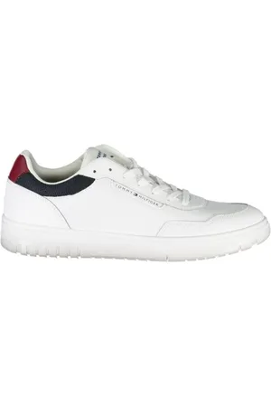 Tommy Hilfiger Schoenen, Heren, Wit, 44 EU, Leer, Witte Leren Sneakers voor Mannen