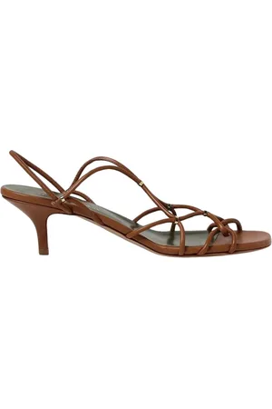 Maria Luca Schoenen, Dames, Bruin, 39 EU, Gebrande hak sandalen
