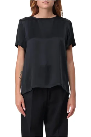 Max Mara Blouses & Shirts, Dames, Zwart, M, Zwarte Zijden Blouse