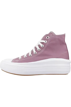 Converse Schoenen, Dames, Paars, 35 EU, Stijlvolle Hoge Top Sneakers