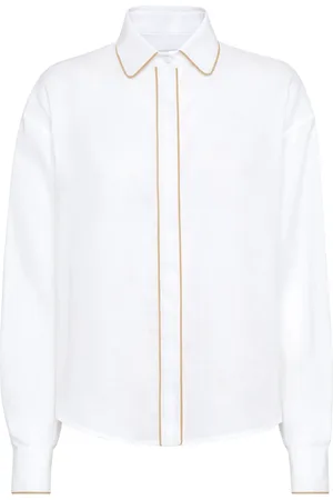 MVP Wardrobe Blouses & Shirts, Dames, Wit, XS, Linnen, Witte Linnen Oversized Overhemd
