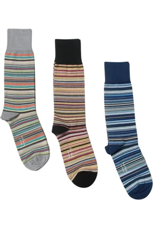 Paul Smith Ondergoed, Heren, Veelkleurig, ONE Size, Gestreepte Patroon Sokken