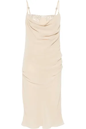 The Attico Kleedjes, Dames, Roze, XS, Roze Paarse Midi Jurk Dames Mode