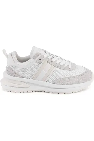 Tommy Hilfiger Schoenen, Dames, Wit, 38 EU, Leer, Witte Leren Dames Sneaker