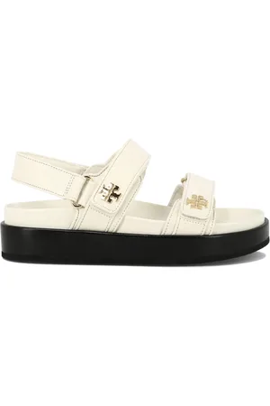 Tory Burch Schoenen, Dames, Wit, 40 EU, Leer, Kira Sport Sandalen