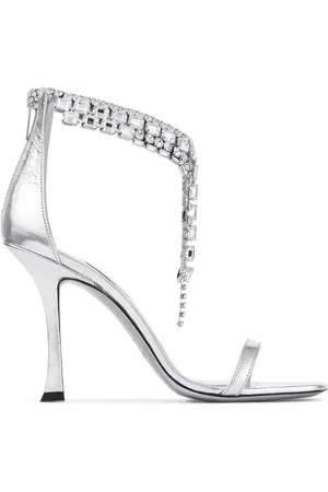 Jimmy Choo Schoenen, Dames, Grijs, 37 EU, Leer, Verity Sandal