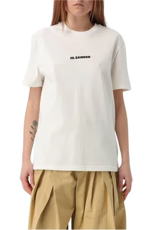 Jil Sander Tops, Dames, , XL, Katoen, Geel Room Relaxed Fit T-Shirt